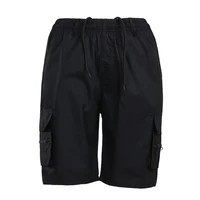 men trousers summer shorts solid color multi pocketsmid waist all match wear resistant summer cargo pants for daily wear