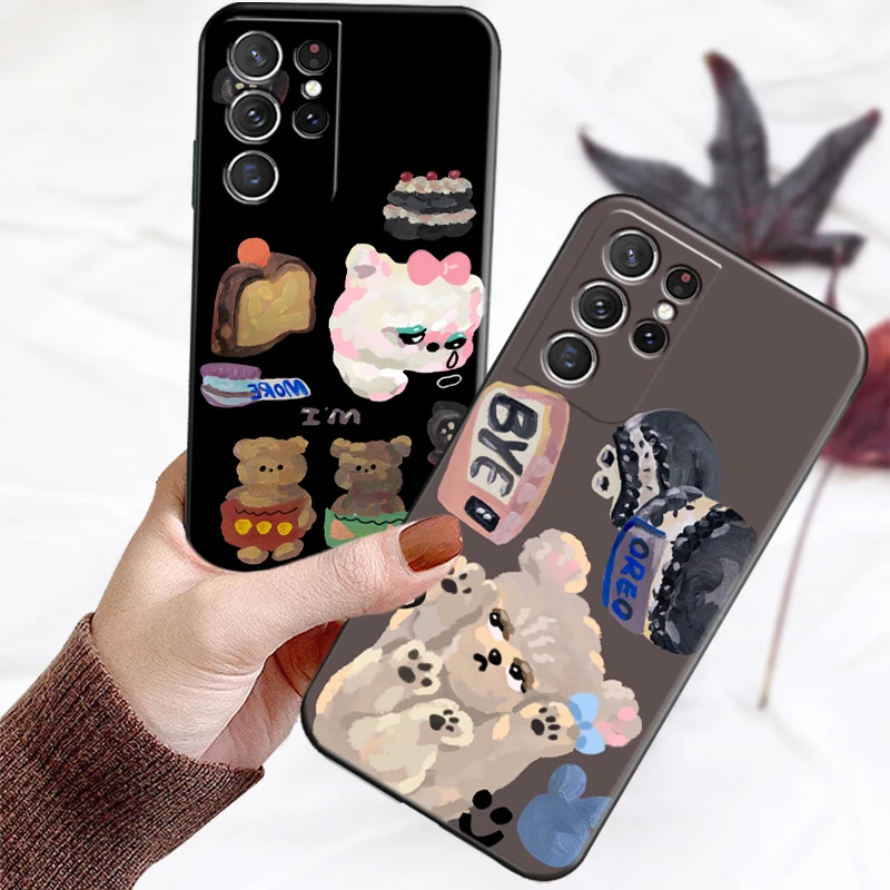 

Funny Stuffed Bear Phone Case For Samsung S21 FE S9 Plus S21 S10 S22 Ultra S20 S10E S8 LiteS10 5G FE Lite 7q0j Soft Cute