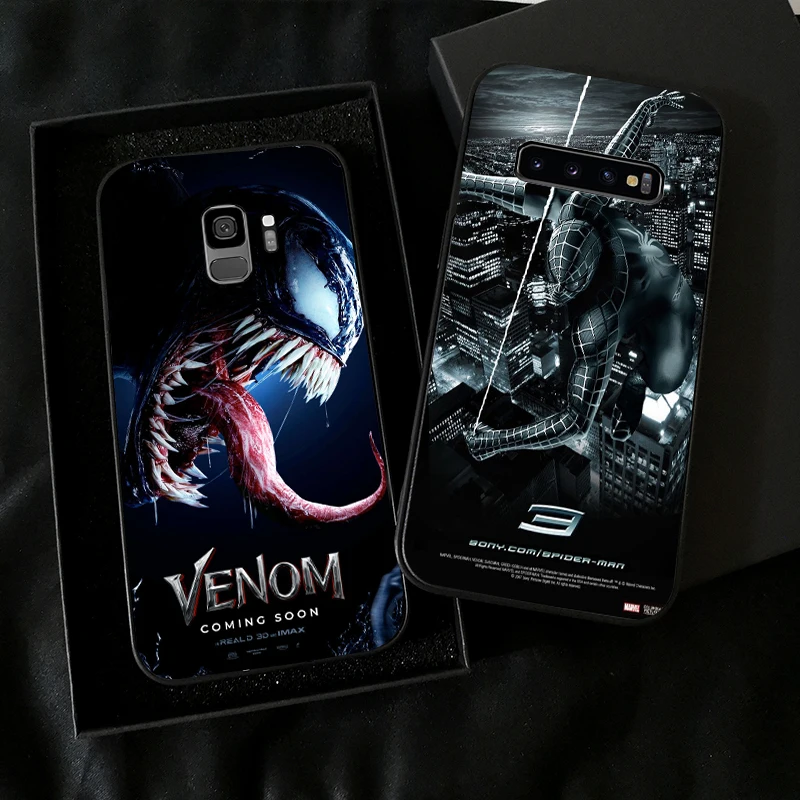 

Venom Spiderman For Samsung Galaxy S10 S9 S8 Plus Lite S10E For Samsung S10 5G Phone Case Black Soft Silicone Cover Carcasa