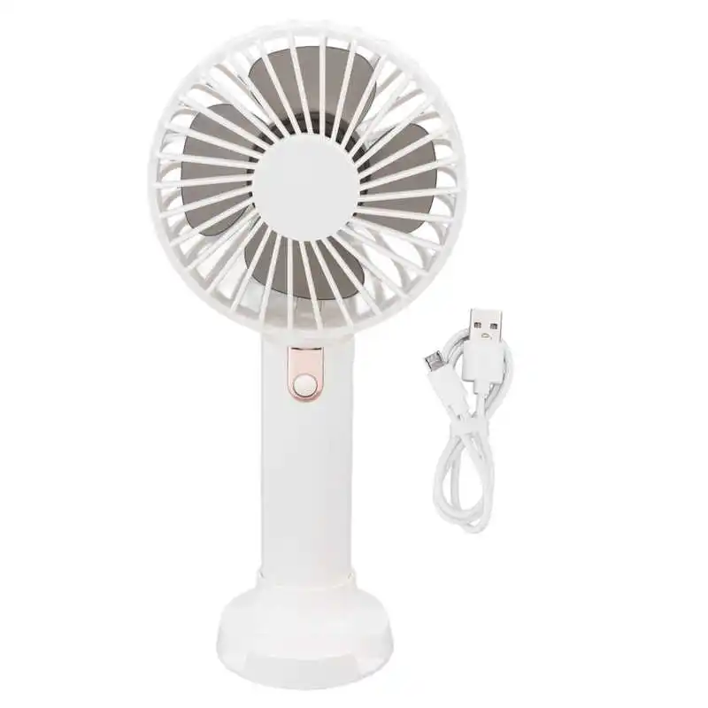 

Air Conditioner Handheld Fan USB Charging 3 Levels Adjustable Rechargeable Fan Portable with Desktop Stand for Outdoor Travel
