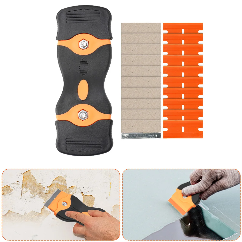 

Blade Scraper 115 X 45mm /4.52\\\"x1.77\\'\\' DOUBLE DEGE ERGONOMIC DESIGN Ergonomic Handle Paint Razor Set Practical