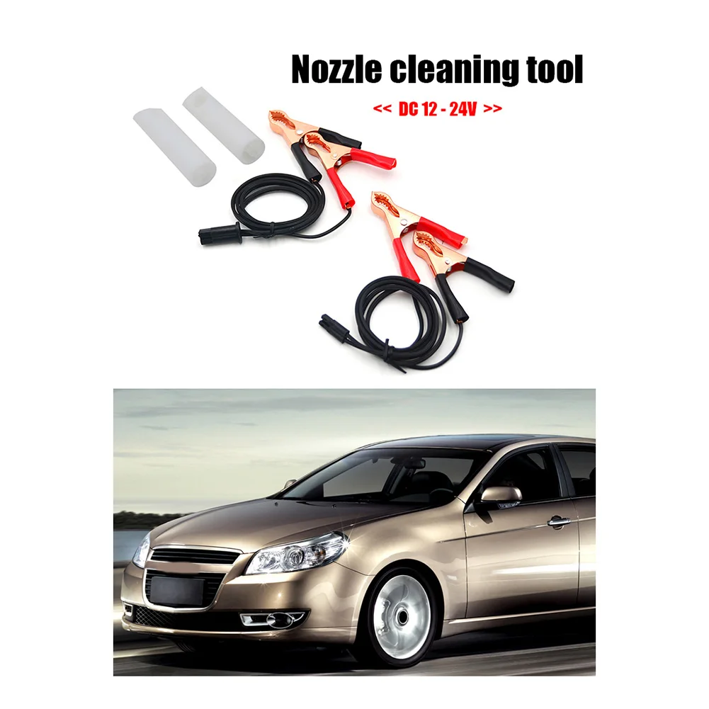 

Universal Car Fuel Injector Flush Cleaner with 2 Power Cable Car Fuel Injector Wash Adapter Cleaning Tool for Auto Motorcycle