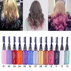 Одноразовая краска для волос, 13 цветов, 15 мл, временная Нетоксичная сделай сам, фиолетовая тушь для волос, моющаяся одноразовая розовая фотография, темно-синий крем для волос