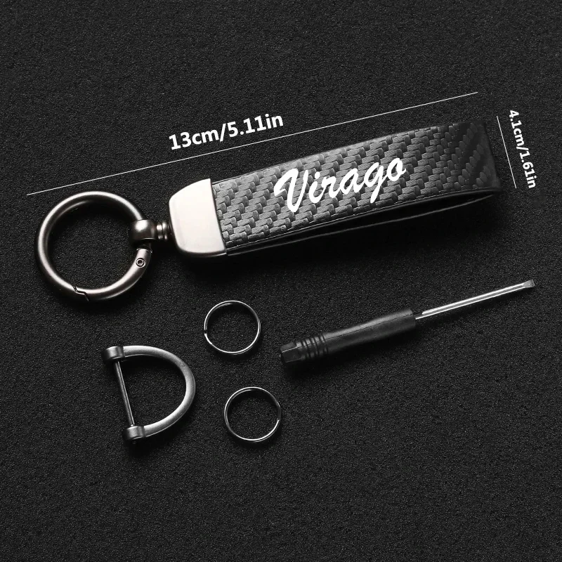 1 шт. кожаный брелок из углеродного волокна для мотоцикла Yamaha XV250 XV535 XV750 XV1100 Virago