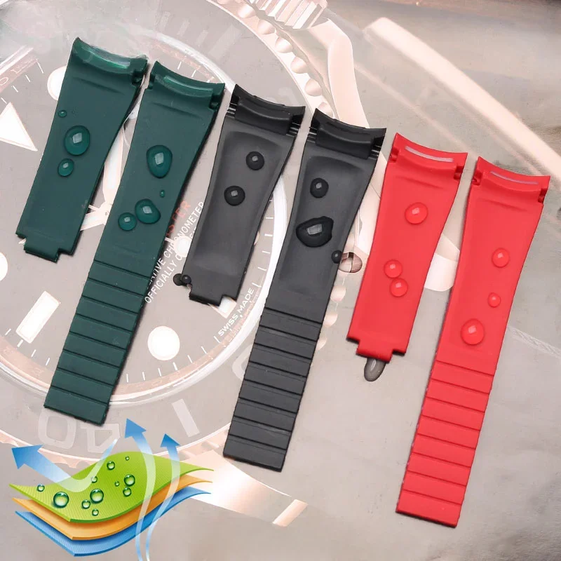 Ремешок для часов Rolex Submariner черный зеленый водостойкий призрак GMT Explorer яхта