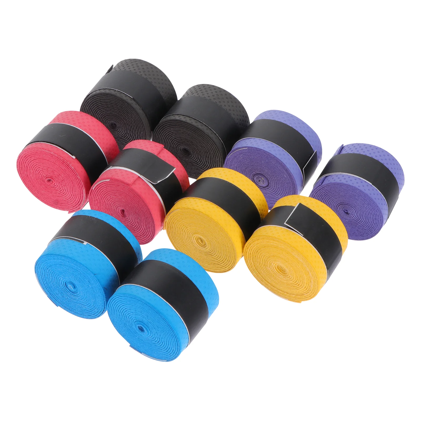 

10 Pcs Hand Glue Non-slip Belt Tennis Sweatband Racket Grip Tape Fishing Pole Skid Accessories Anti-slip