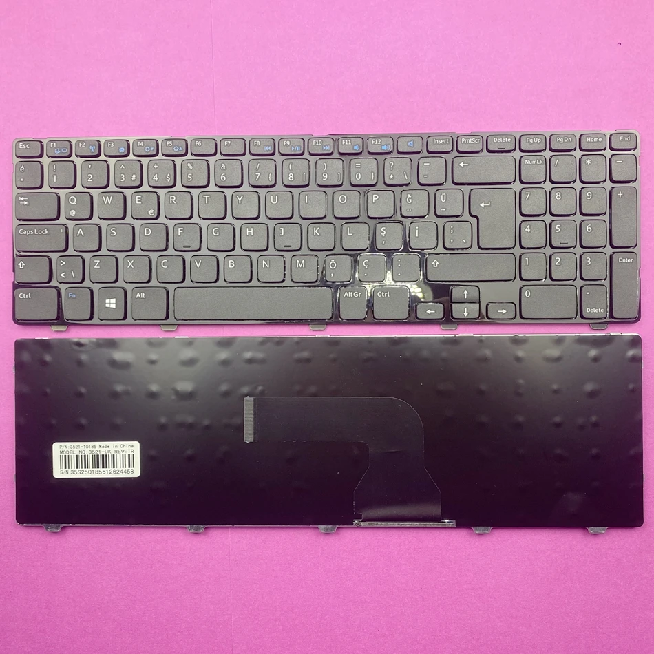 Турецкая Клавиатура для ноутбука Dell Insprion 15V 15R 15VR 1316 15R-3521 5521 15R-2521 15R-3521 5421 M531R TR