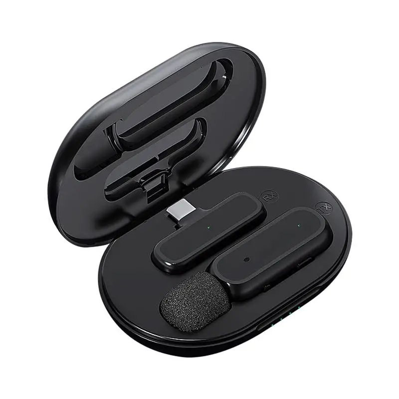 

Беспроводной петличный микрофон для смартфона 2,4 ГГц Plug And Play с клипсой, мини-микрофон для прямой трансляции, видеозаписи, шума