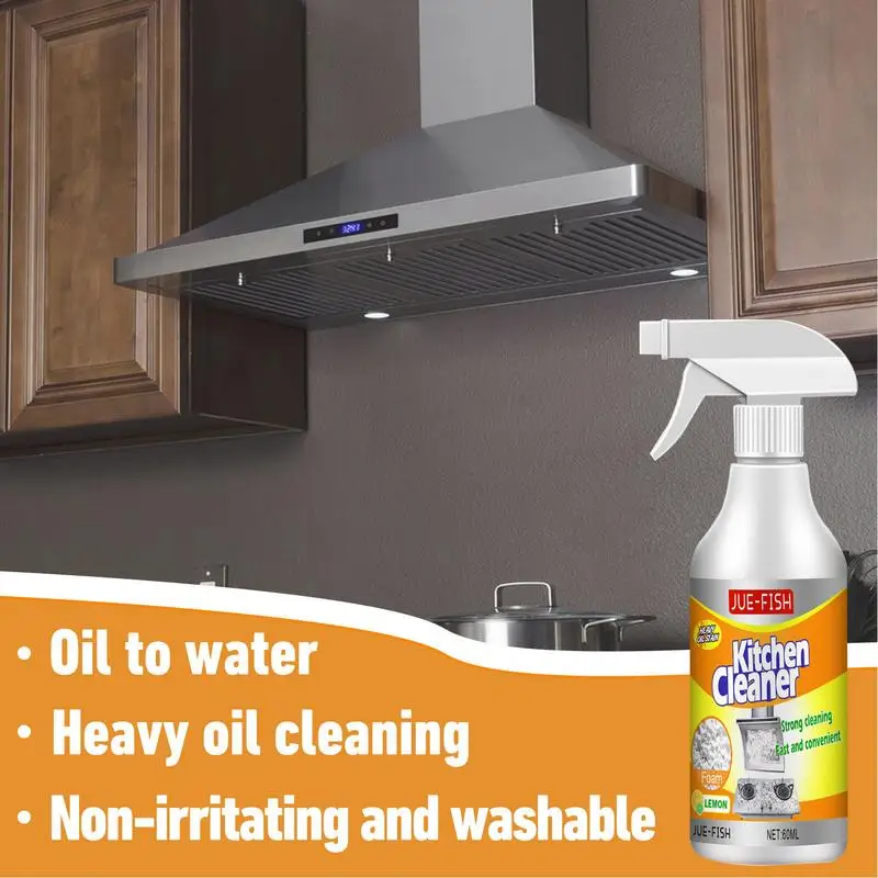 

60ml Kitchen Foam Cleaner Spray All Purpose Rinse-Free Bubble Cleaner For Stove Tops Cabinets Bathroom Sink Oil Stains Remover
