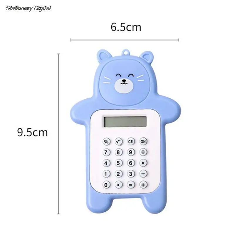 1Pcs Pocket Size Portable Kawaii Mini Calculator 8 Display Cartoon Cute bear Calculator Office Supplies Digit Calculator images - 6