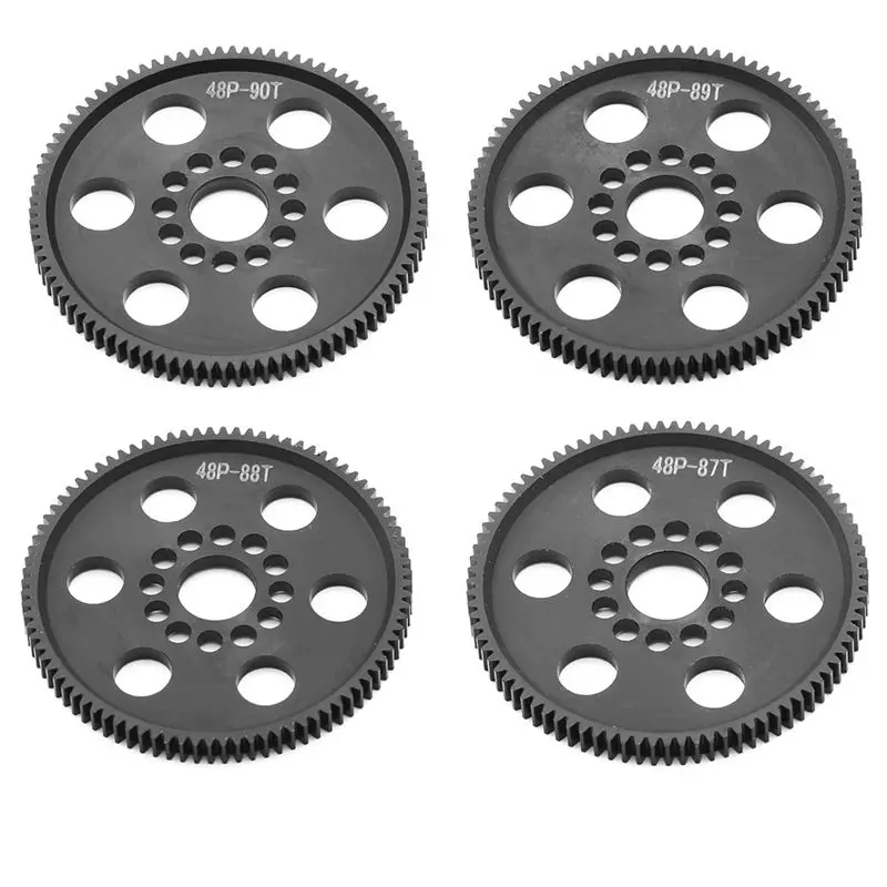 Фото ABRN-4PCS 48P Шестерня главная (87T+88T+89T+90T) универсальная для 3Racing Sakura S XI XIS CS D4 D5 1/10 RC, запчасти для тюнинга №1