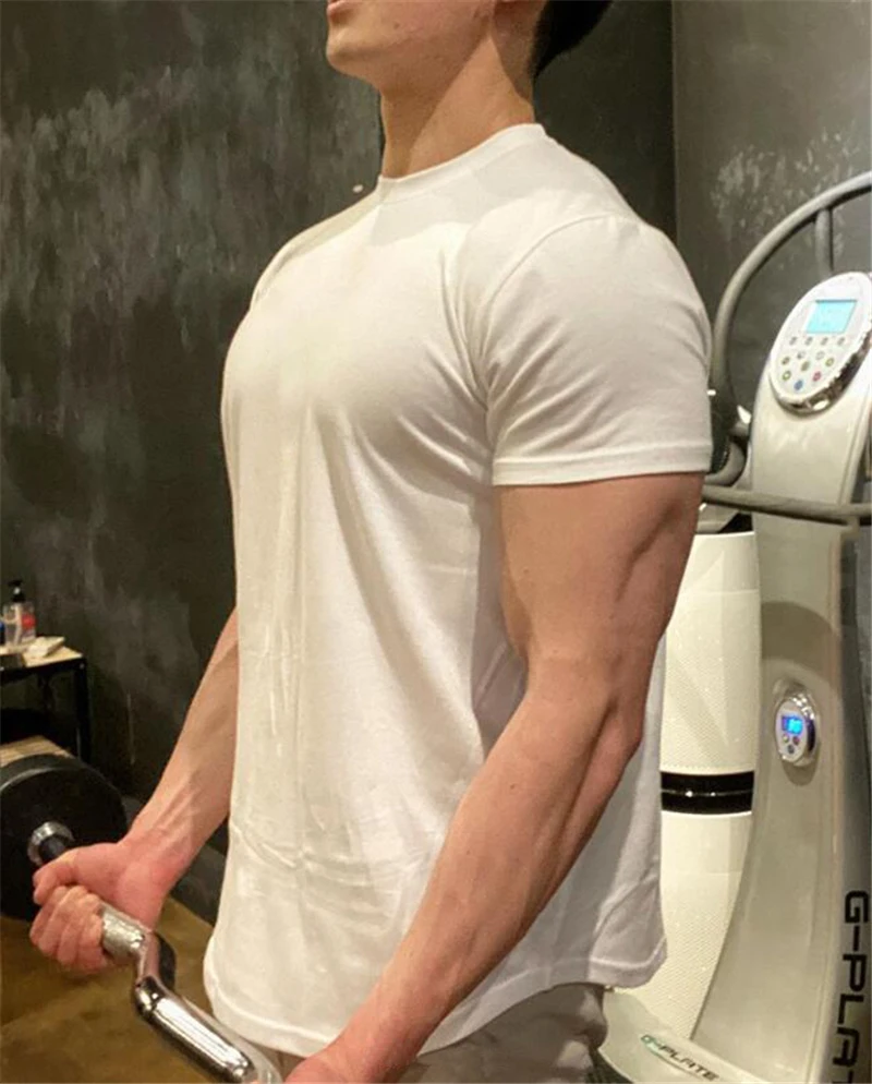 Футболка мужская для бега хлопковая Спортивная тенниска с коротким рукавом