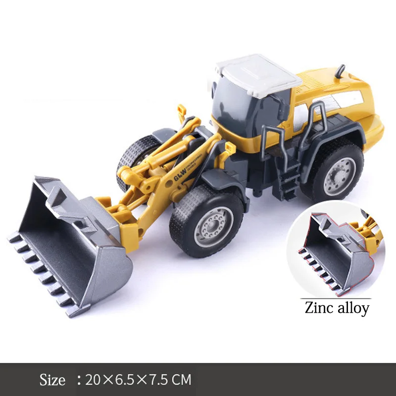 Truck Tractor Toys for Boys Engineering Car Forklift Excavator Xmas Gifts Bulldozer Vehicles Kids Education Alloy Metal+Plastic | Игрушки и