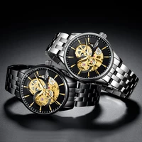 new mens watch fully automatic mechanical watch hollow waterproof luminous business swiss watch