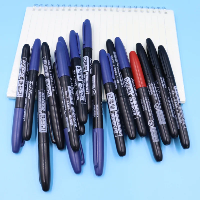 8/5/4Pcs/Set Black Marker Pen For paper Permanent Fine Point Waterproof Blue Red Ink 1.5mm Color Drawing Carton Logistics - купить по