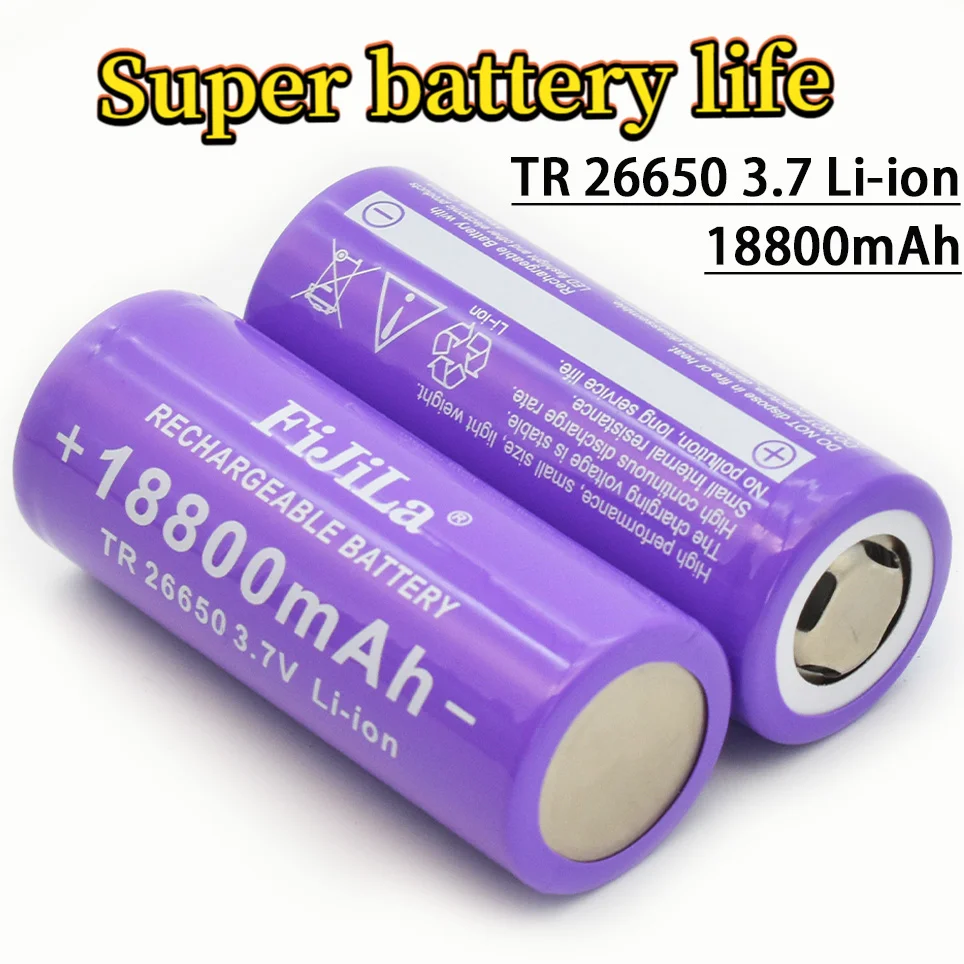 

NEW 3.7V 26650 Battery 18800mAh Li-ion Rechargeable Battery for LED Flashlight Torch Li-ion Battery Accumulator Battery