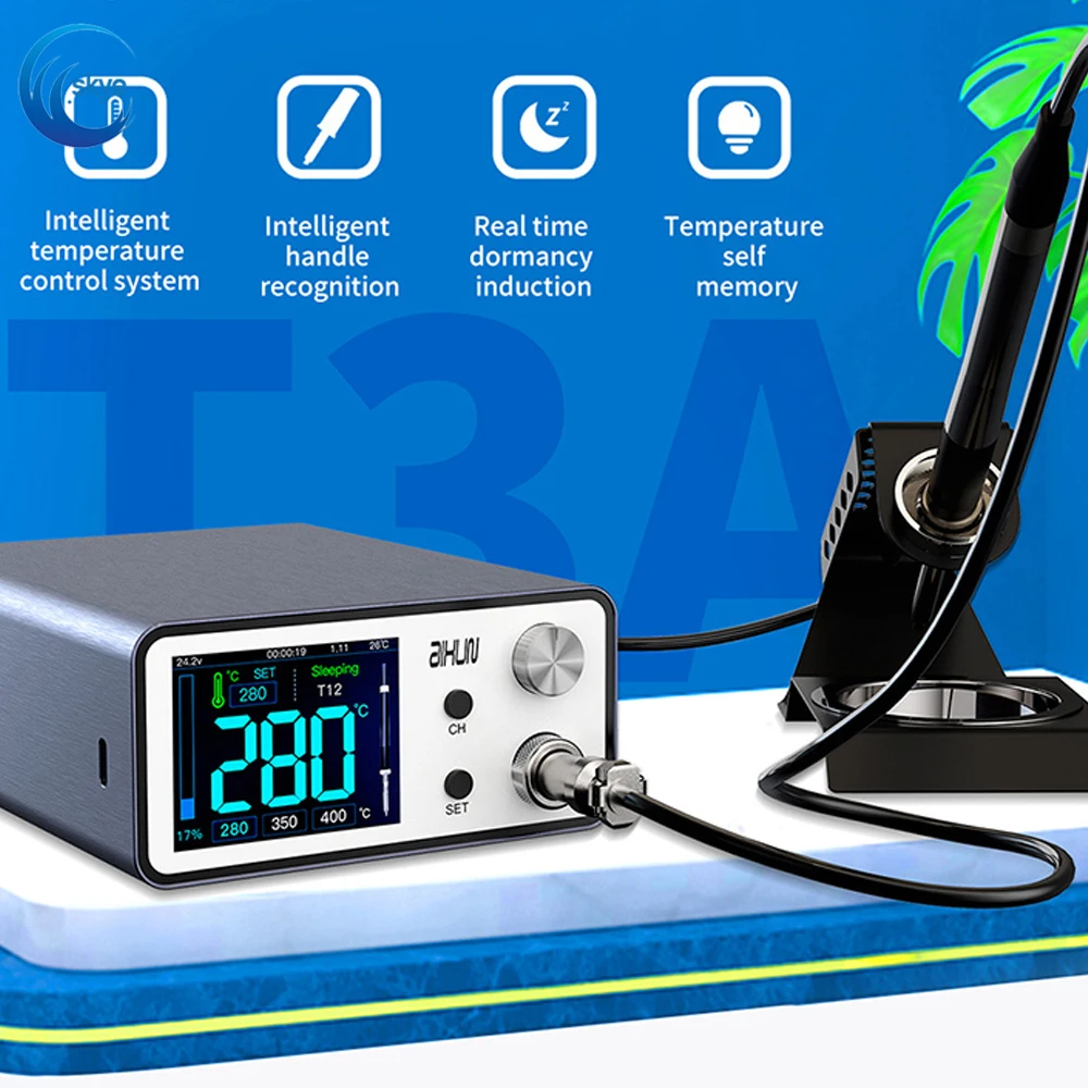 

JCID AIXUN T3B Smart Soldering Station With T12 T245 T210 Series Handle Welding Iron Tips Mobile Phone Welding Repair Tool