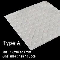 8mm 10mm door stops self adhesive silicone rubber pads cabinet bumpers rubber damper buffer cushion furniture protective pads