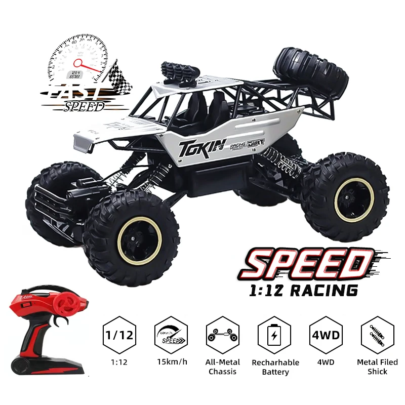 

1/12 1/16 RC Car 4WD Off-Road Radio Controlled Toys for Boys Carbon Brushed Motor 4×4 Remote Control Car Children Toys