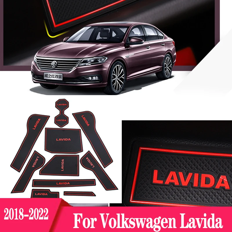 

For Volkswagen Lavida Plus 2018-2022 Door Slot Gasket Water Coaster Non-slip Storage Mat Interior Decoration Accessories