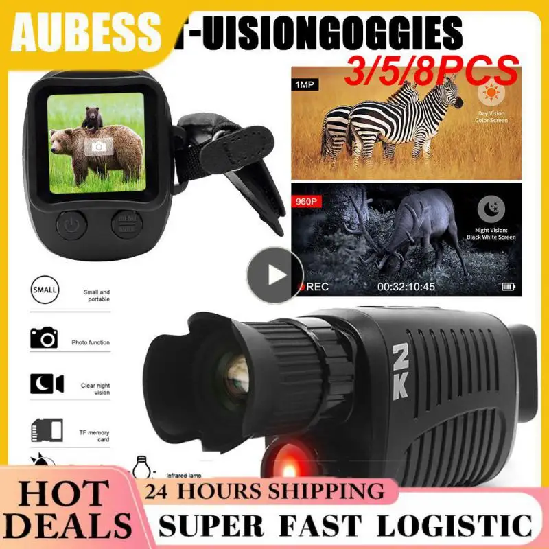 

3/5/8PCS Monocular Camera Clear Color Clear At Night 1080p Infrared Night Nigit-sion Goggles Full Function