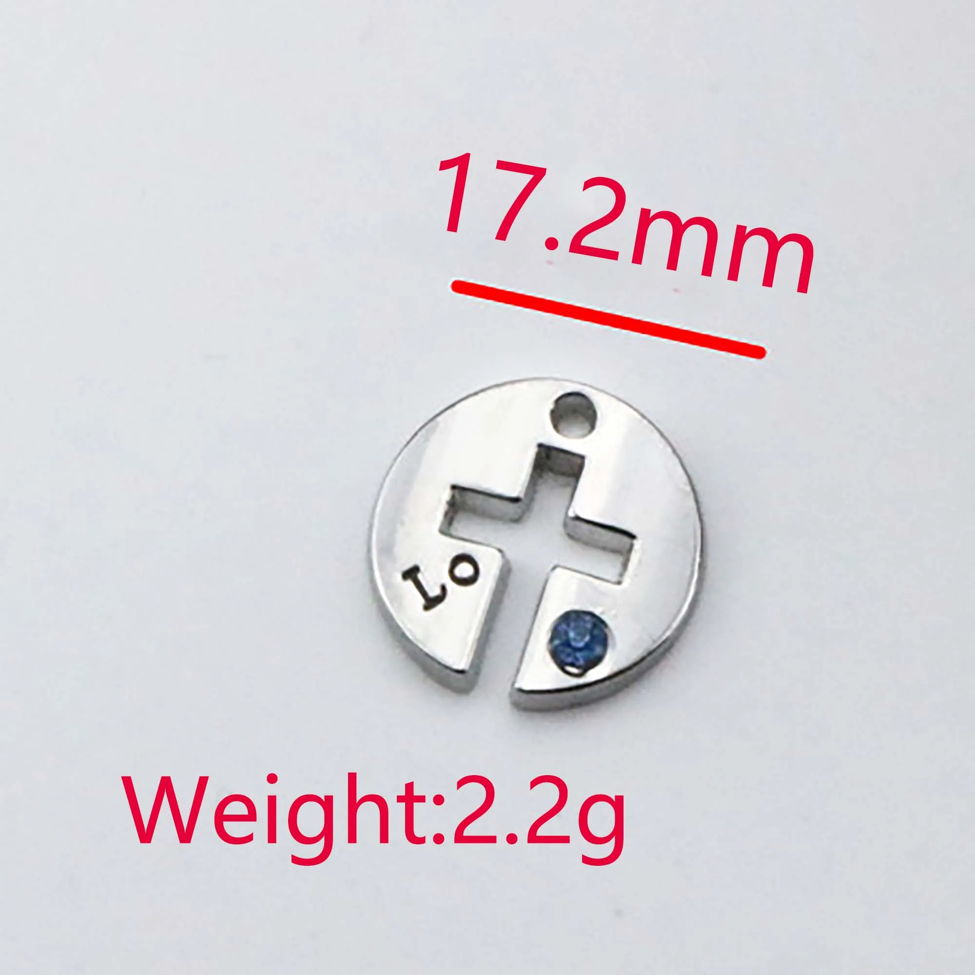 2PCS-20PCS/Lot 23x14mm Silver Couple Round Cross Pendant DIY Men and Women Necklace Bracelet Keychain Jewelry Charm Accessories