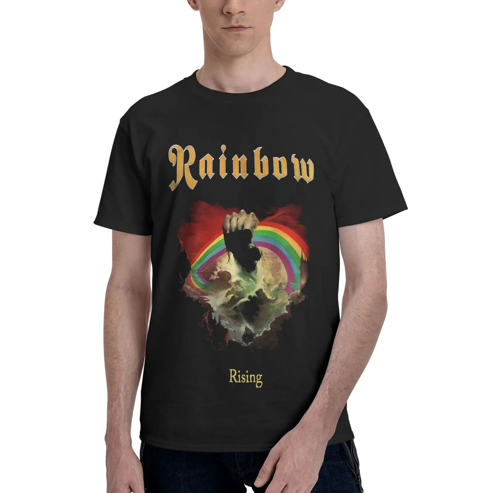 

Reprint Rainbow Rising M1581 Oversized T-Shirt T Shirt Women Men's T-Shirt Manga Blouse T-Shirt Men's T-Shirts Couples T-Shirt