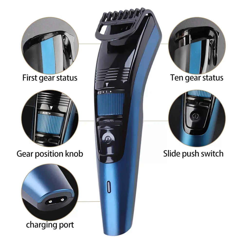 

Clipper Professional 0.5-10mm Adjustable Beard Trimmer Mustache Stubble Trimmer for men Hair Cutting Machine Rechargeable