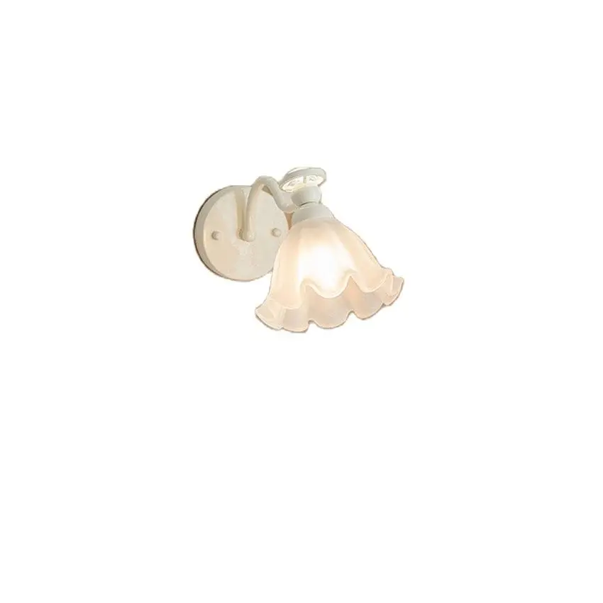 

French Nordic flower wall lamps bedside wall bedroom living room luxury background wall sconces lights staircase decor lighting