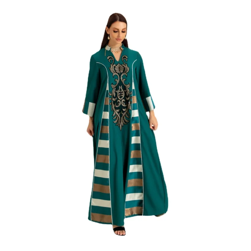 

2023 African Dresses for Women Robe Africaine Femme 2023 Fashion Sequin Embroidery Ankara Outfits Abaya Kaftan Boubou Party Gown