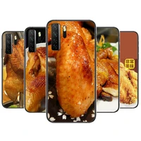 spicy fried chicken wings black soft cover the pooh for huawei nova 8 7 6 se 5t 7i 5i 5z 5 4 4e 3 3i 3e 2i pro phone case cases