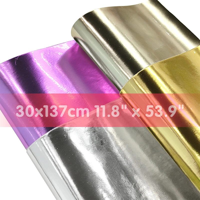 

30x137cm Faux leather metallic PU Leather Fabric For Garment Waterproof Synthetic Leather Sheets DIY Craft Sewing Material
