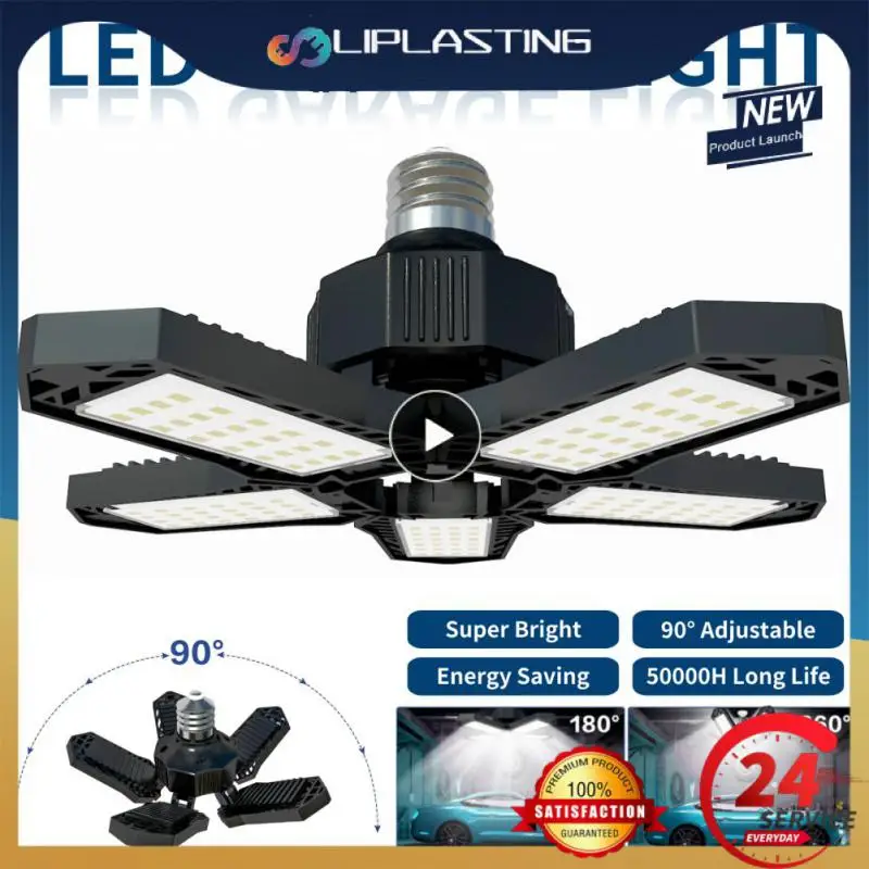 

1~5PCS Durable Led Garage Lights Home Fan Blade Bulb 5000 Lumen Bulb Deformable Ceiling Shop Work Lamp