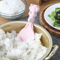 creative cute rabbit non stick rice stereoscopic rice shovel wheat straw rice spoon household plastic cartoon rice spoon