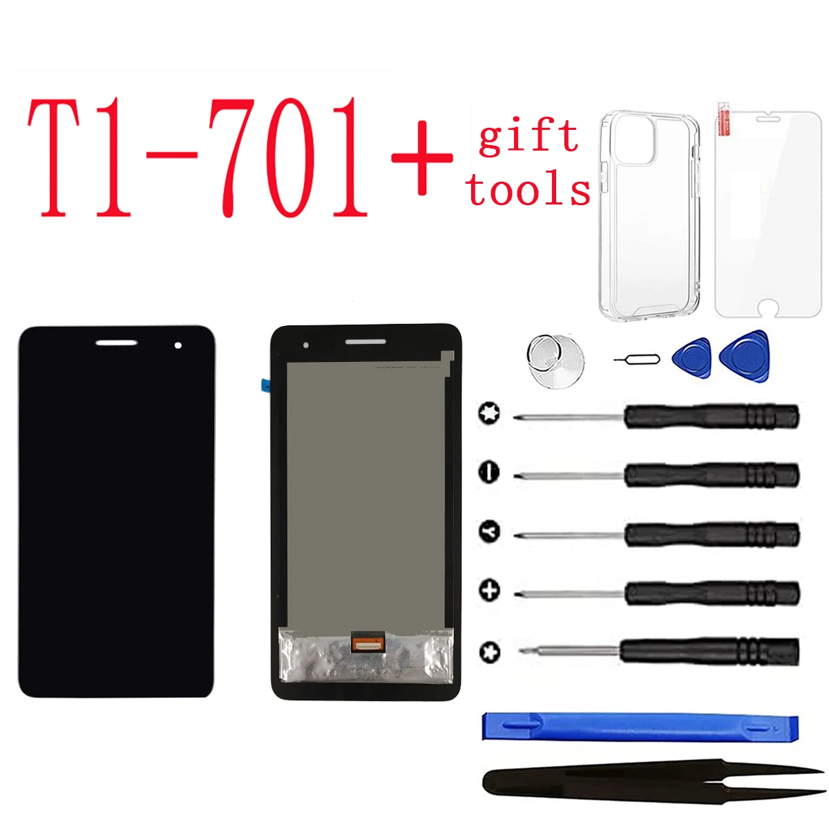 

JQYDZH For HUAWEI MediaPad T1 7.0 701 701U 701UA T1-701 T1-701U LCD Display and with Touch Screen Digitizer Assembly+gift+tools