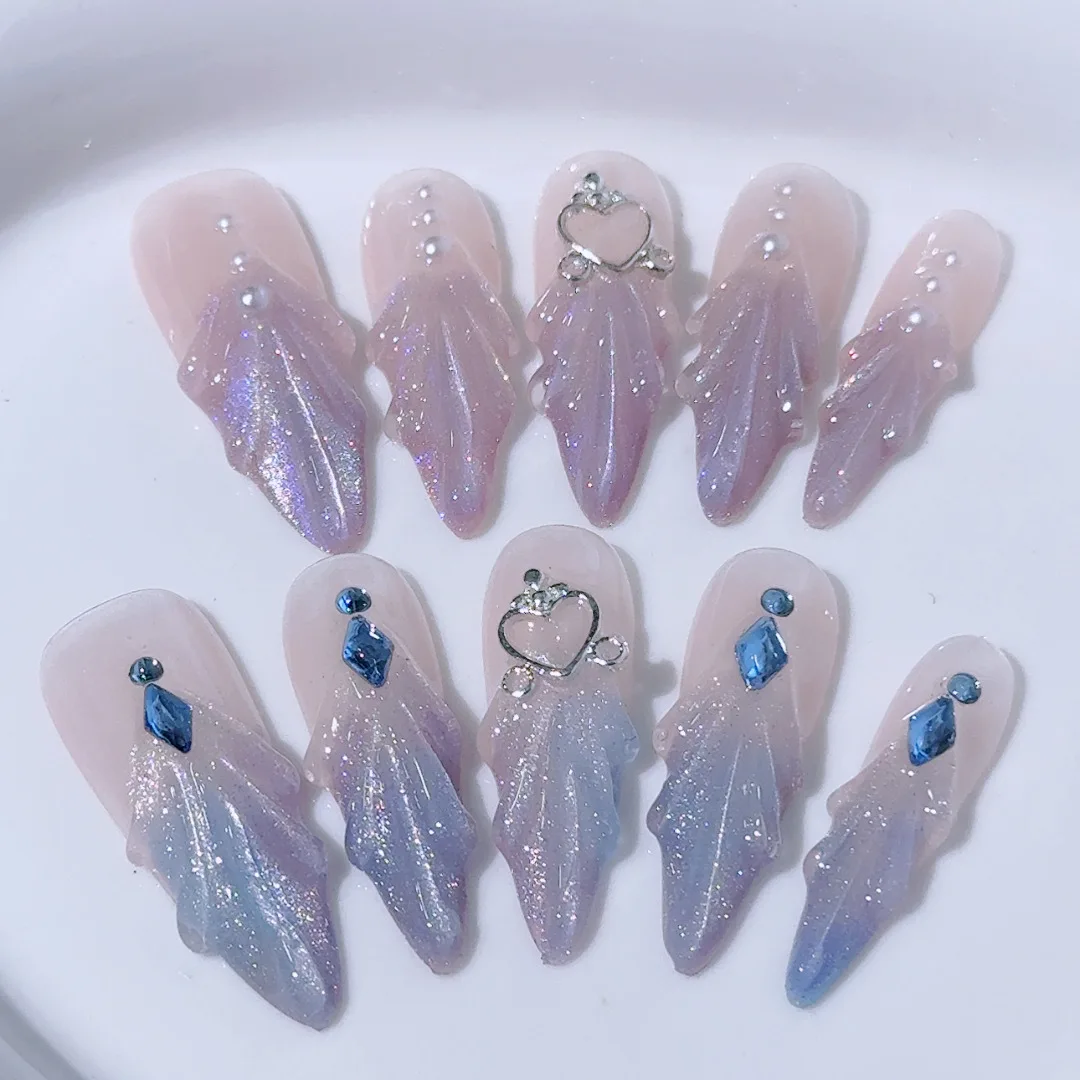 10 шт. накладные ногти русалка