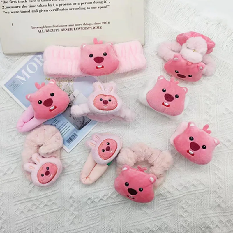 

Зажим для волос Loopy Little Beaver, милая мультяшная повязка для волос, резинка для волос, аксессуары для волос в форме сердца для девочек, подарок на день рождения для подруги