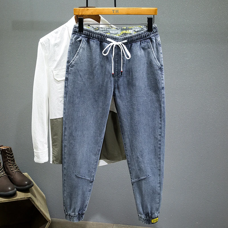 

Мужские классические джинсы, черные, синие, серые повседневные модные джинсовые брюки, модели 7x l-l, 2022