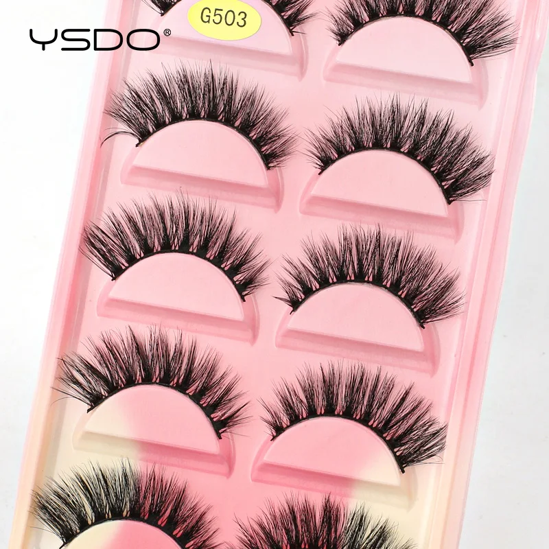 

YSDO 3/5 Pairs Eyelashes Natural long 3D Mink Lashes Fluffy Dramatic Mink False Eyelashes Hand Made Makeup Volume Lashes Cilios