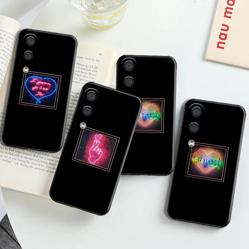

Love Image For Samsung A11 A21S A31 A32 A41 A51 A71 A52 A72 4G 5G Phone Case Black Liquid Silicon Coque Funda Back