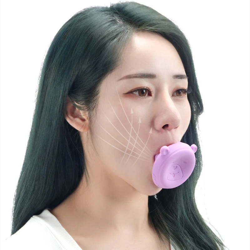 

New V Face Slimming Tool Face Lift Skin Firming V Shape Exerciser Instrument Cute Portable Anti Wrinkle Mouth Exercise Tool