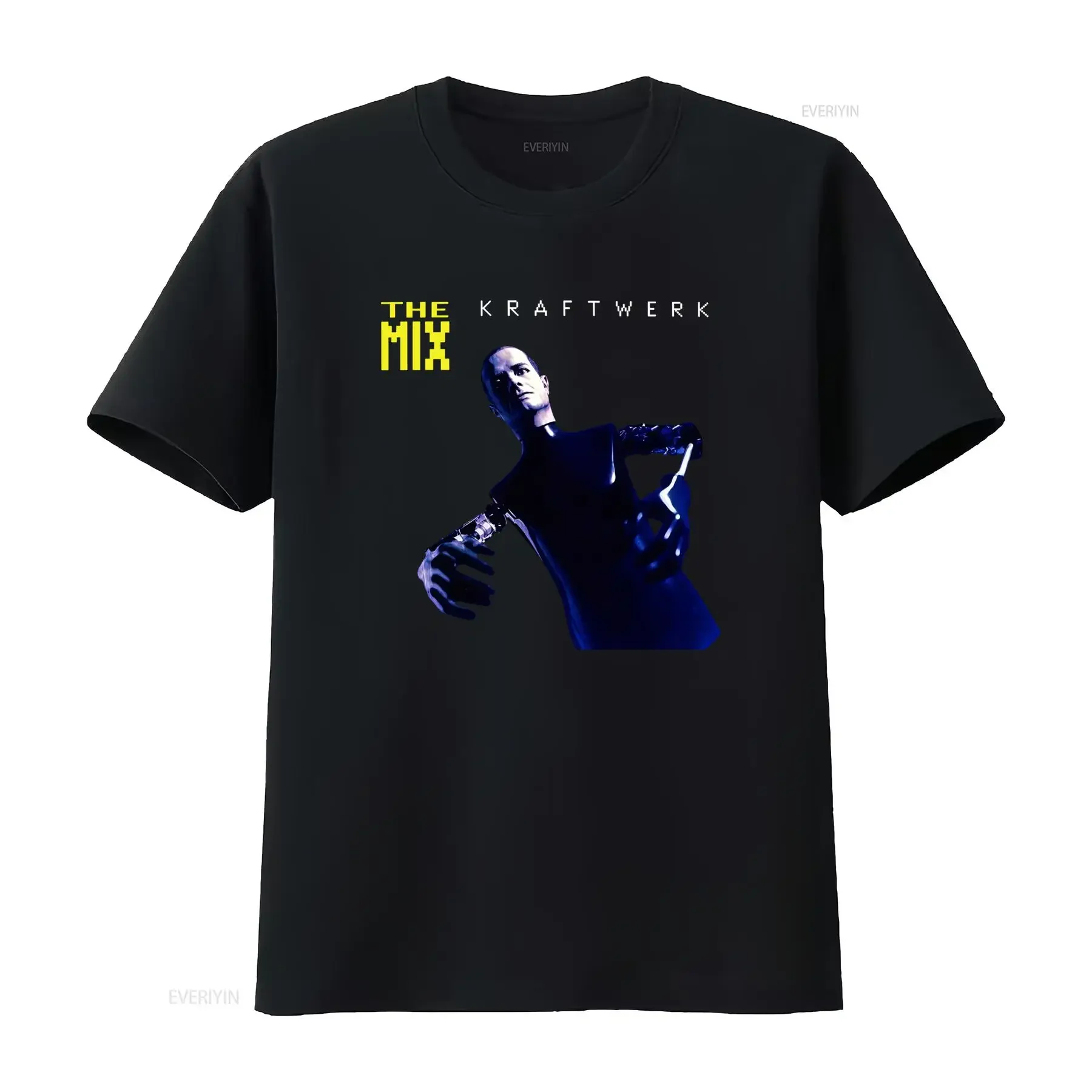 Фото Футболка The Mix Remix Kraftwerk Electronic Music в стиле винтаж с эффектом потертости, посвященная группам Ralf Hutter и Florian Schneider №1