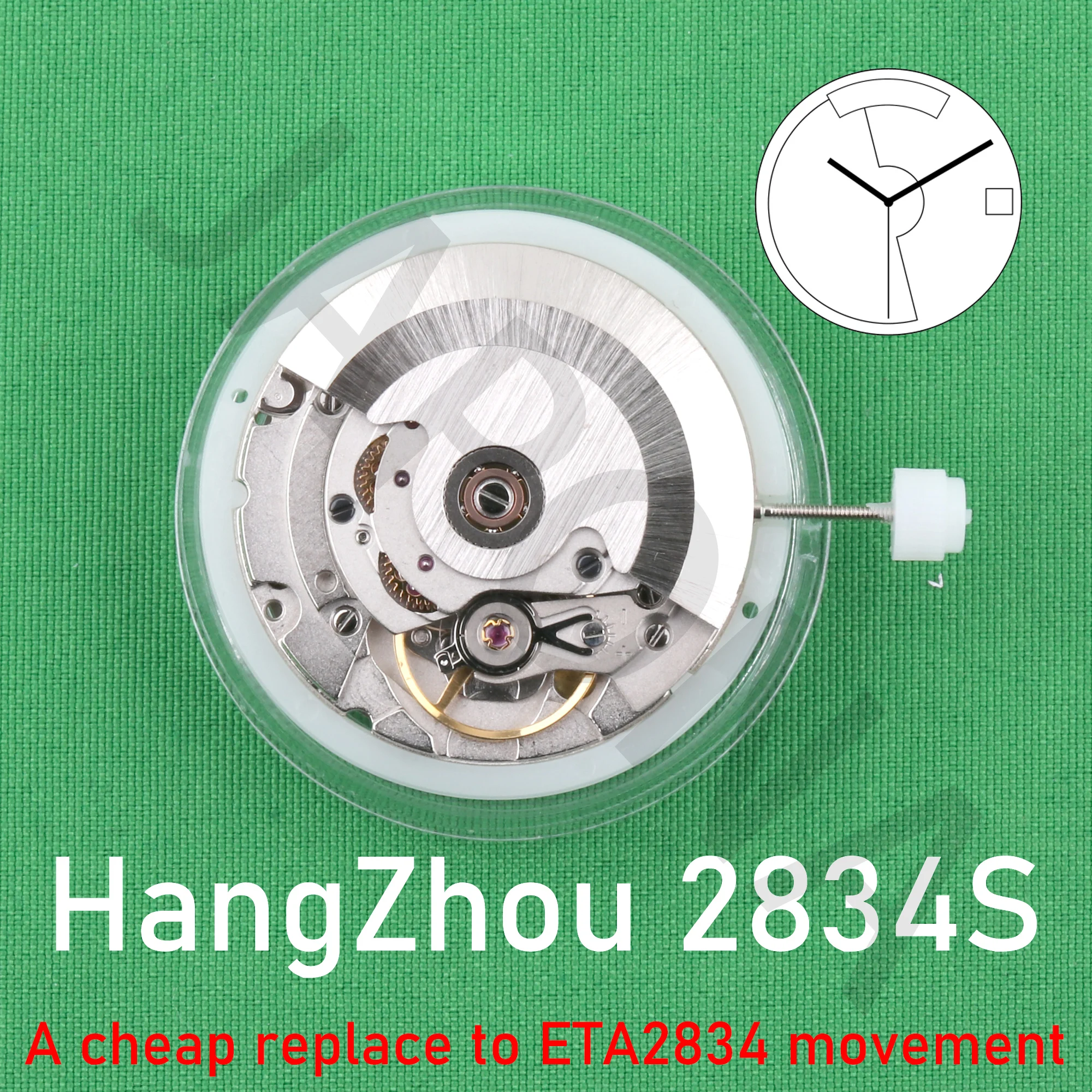 china HZ 2834 movement silvery Replace ETA 2834 movement fully automatic movement No lettering no logo hangzhou2834 silvery