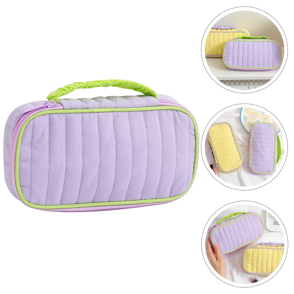 

Bag Pen Makeup Box Canvas Holder Casepouch Zipperportablecompact Colored Large Supply Marker Painting Color Kidsstorage School