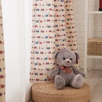 korean style curtains for living room bedroom cartoon childrens room curtains polyester cotton linen fabric printing curtains
