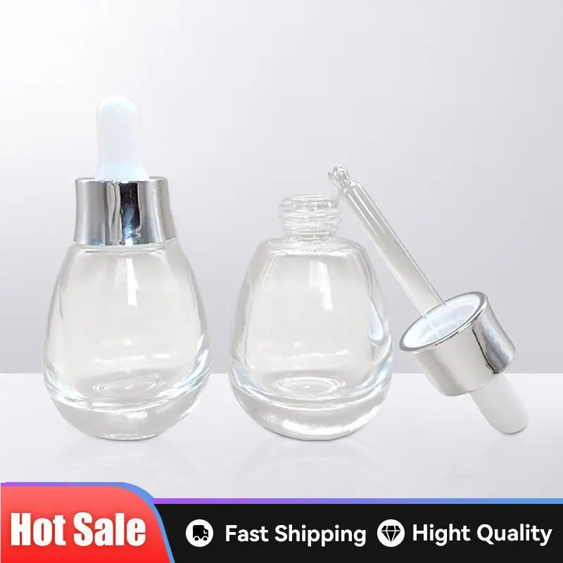 

30ml Transparent Thick Bottom Glass Sample Bottle Dropper Bottle Empty Mini Essential Oil Bottle With Dropper Pipettes vial