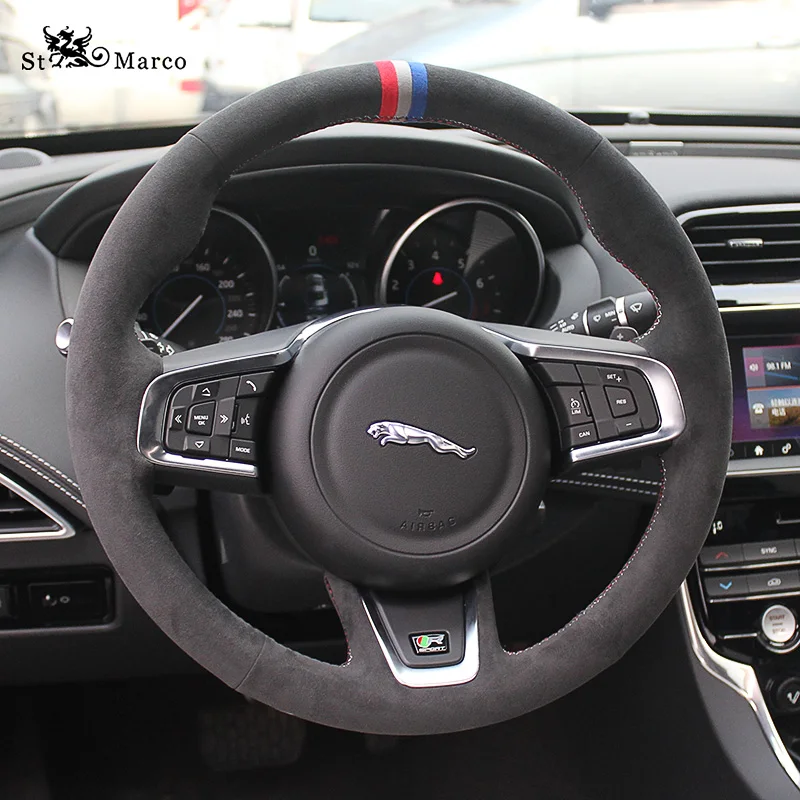 

Чехол рулевого колеса для Jaguar XF XJL XE F-PACE Stitch Алькантара Sport DIY