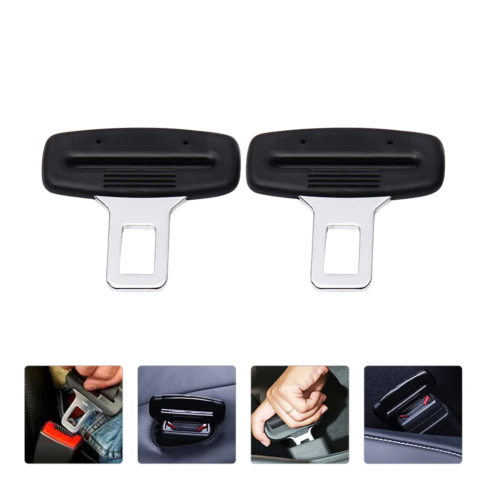 

2 Pcs Safety Tongue Car Seat Belt Clip Safety Car Parts Safety Car Accessory Earth Tones Safety Car Tool Abs Car Buckle