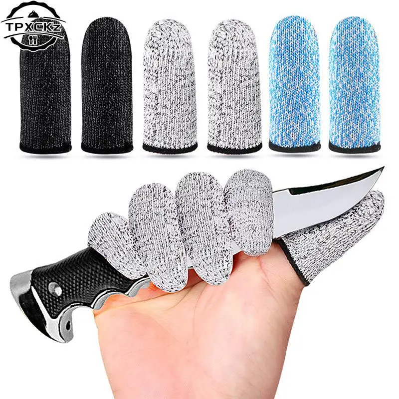 

2pcs Anti-Cut Finger Cover Finger Protector Sleeve Cover Finger Peel Fingertip Gloves Picking Finger Cover Kitchen Tools