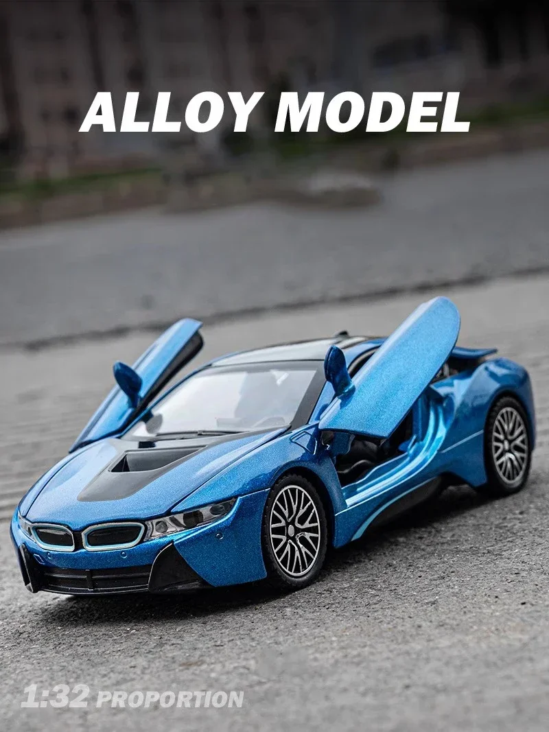 Суперспортивный автомобиль BMW I8 1:32 литая модель автомобиля из металлического